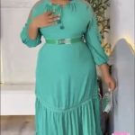 LUXURY LADIES 2PCS GOWN WITH BELT L22577
