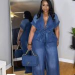 TOP NOTCH QUALITY JEAN JUMPSUIT WITH ROPES